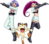 Jessie, James and Meowth in the anime