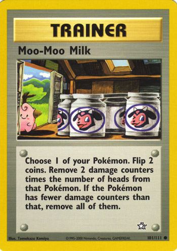 English Moo-Moo Milk card artwork from Neo Genesis