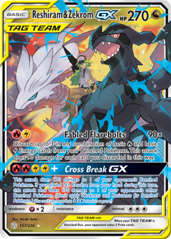 157 Reshiram & Zekrom-GX