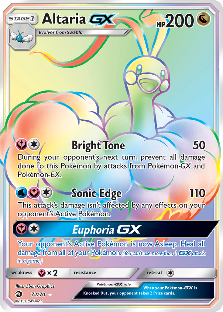 72 70 Altaria GX Rainbow Rare