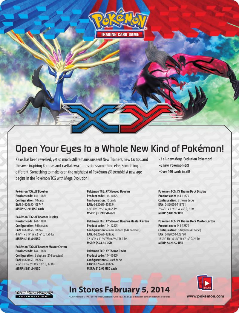 XY Base Set sell sheet