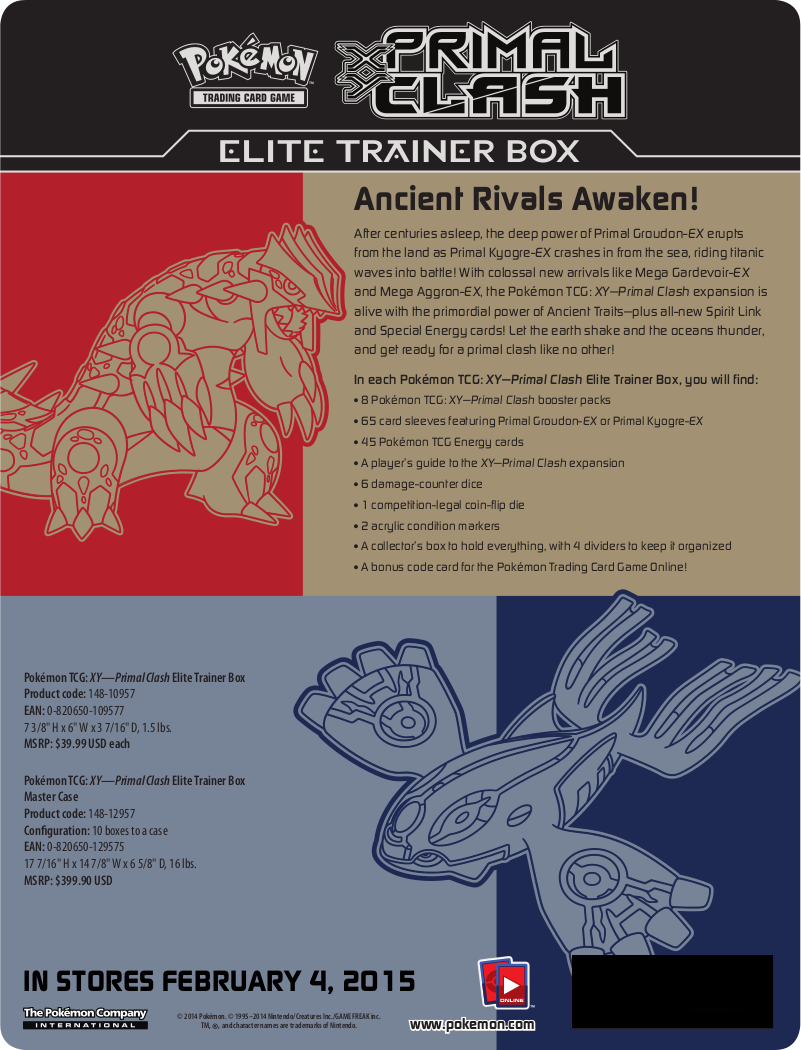 Elite Trainer Box sell sheet