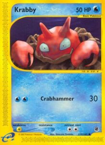 Pokemon TCG Expedition Base Set Krabby card