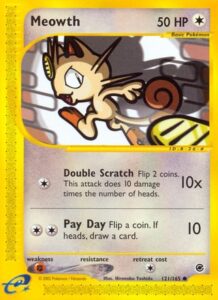 Pokemon TCG Expedition Base Set Meowth card