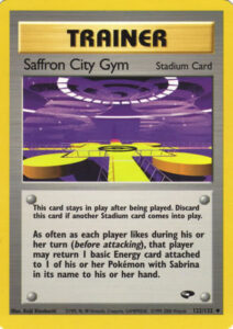 Pokemon TCG Gym Challenge Saffron City Gym card