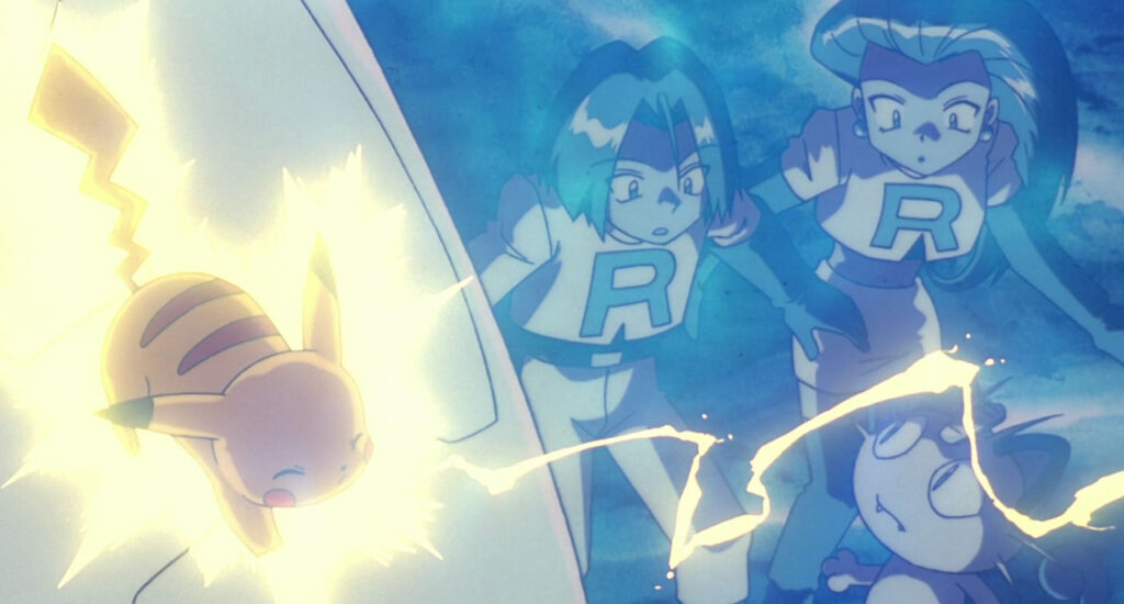 16 Pikachu tries to communicate with Zapdos while Meowth translates