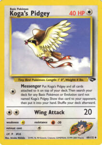Pokemon TCG Gym Challenge Koga’s Pidgey card