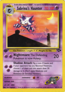 Pokemon TCG Gym Challenge Sabrina’s Haunter card