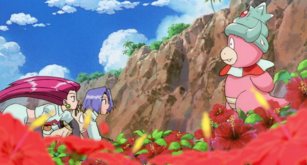 84 Slowking and Team Rocket breaking the fourth wall