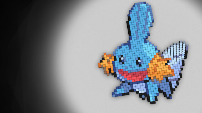 Pixelly Mudkip Wallpaper