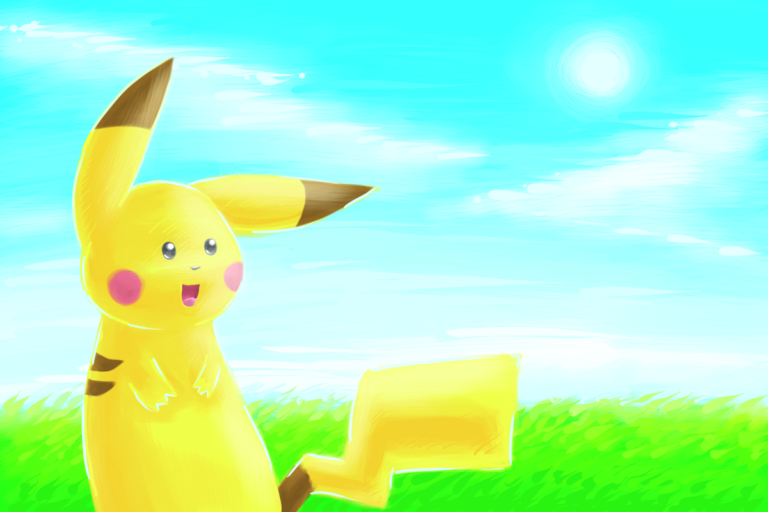 Pikachu in the fields