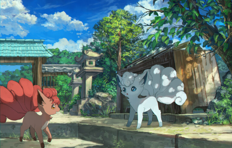 Vulpix meets their alolan counterpart