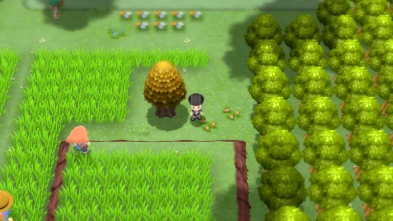 The chibi-style overworld beside a Honey Tree