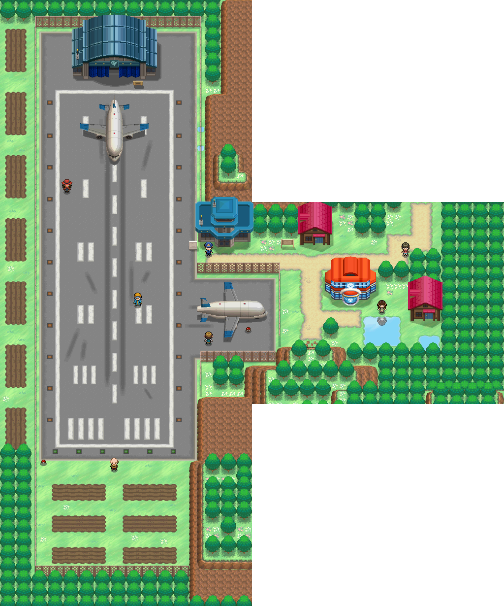 Mistralton City and its runway.