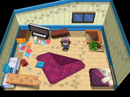 The bedroom after two battles with Cheren and Bianca.