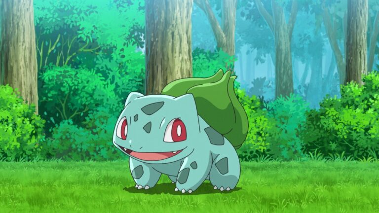 Lead portrait: Ash's Bulbasaur in Pokémon Journeys