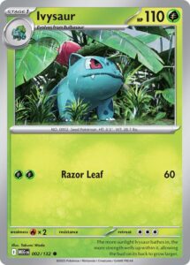 Ivysaur — Mega Evolution · 002/132 · 2025 (The highest-HP Ivysaur so far. Three copies are in the Mega Venusaur ex deck in Pokémon TCG Live.)