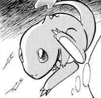 Blue's Charmander, drawn with spines down its back