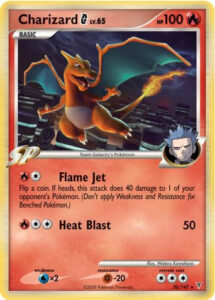 Charizard G — Supreme Victors · 20/147 · 2009 (Level 65. One of Team Galactic's 'G' Pokémon, credited to its boss Cyrus. In Japan it led the Charizard half of the Garchomp vs Charizard SP Deck Kit.)