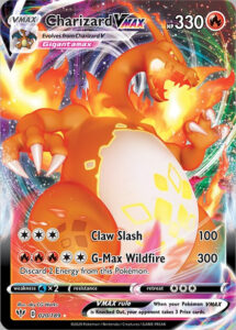 Charizard VMAX — Darkness Ablaze · 020/189 · 2020 (Gigantamax Charizard's TCG debut: 330 HP and a 300-damage G-Max Wildfire.)