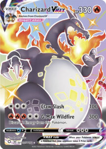 Charizard VMAX — Shining Fates · SV107/SV122 · 2021 (Shiny Vault card with a Shiny Gigantamax Charizard (Japanese SSR).)