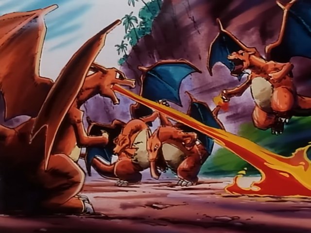 Charizard's Burning Ambitions – the episode in which Ash leaves Charizard at the Charicific Valley
