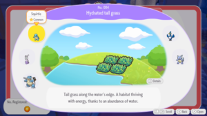 Wartortle – Hydrated tall grass, the Pokopia habitat that draws Wartortle in