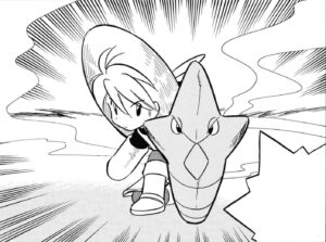 Kitty after evolving into Metapod to shield Yellow (PS089)