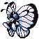 Butterfree sprite from Pokémon Red & Blue (alt)