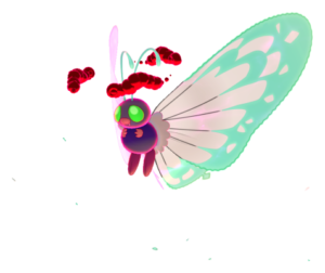 Butterfree sprite from Pokémon Sword & Shield – shiny Gigantamax Butterfree (alt)