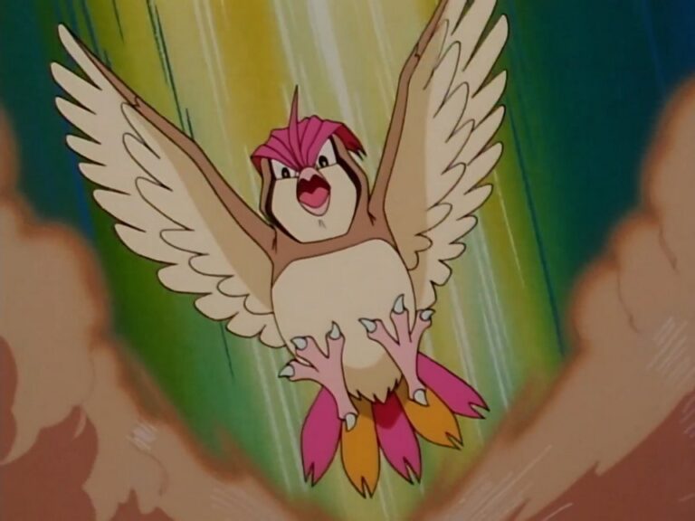 Pidgeotto kicks up a Sand Attack