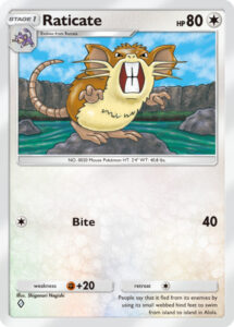 Raticate — Genetic Apex · 190/226 · 2024 (Bite hits for 40. Reuses Shigenori Negishi's art from Unbroken Bonds 144.)