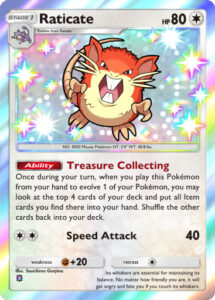 Raticate — Ruler of the Skies · 221/155 · 2026 (A Shiny Raticate in new art, with the same Ability and attack as the regular card.)