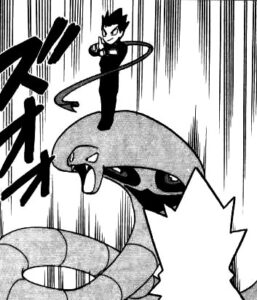 Koga's Arbok, which regrows its body as long as its head survives, in Pokémon Adventures