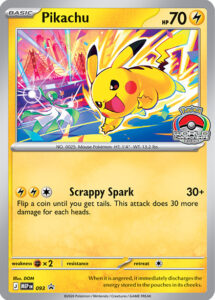 Pikachu — MEP Black Star Promos · 093 · 2026 (2026 World Championships Pikachu: Gardevoir recalls the 2025 champion deck, and the city is San Francisco. In Asia-Pacific it carries a 'Pokémon Game On!' stamp.)
