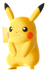 Pikachu sprite from Pokémon Let's Go, Pikachu! (Partner Pikachu, alt)