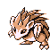 Sandslash sprite from Pokémon Red & Blue (alt)
