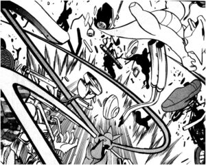 'The Boss Makes His Move': Giovanni's Nidoking answers a biker's Magmar with Rock Tomb