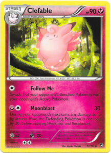 Clefable — Furious Fists · 71/111 · 2014 (The first Fairy-type Clefable card. Reprinted in Japan in the BREAK Starter Pack (040/072).)