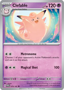 Clefable — Twilight Masquerade · 079/167 · 2024 (Brings back Clefable's classic Metronome, now copying an attack of your opponent's Active Pokémon.)