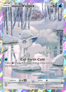 Alolan Vulpix — Celestial Guardians · 162/155 · 2025 (New Illustration Rare artwork; Lunala pack.)