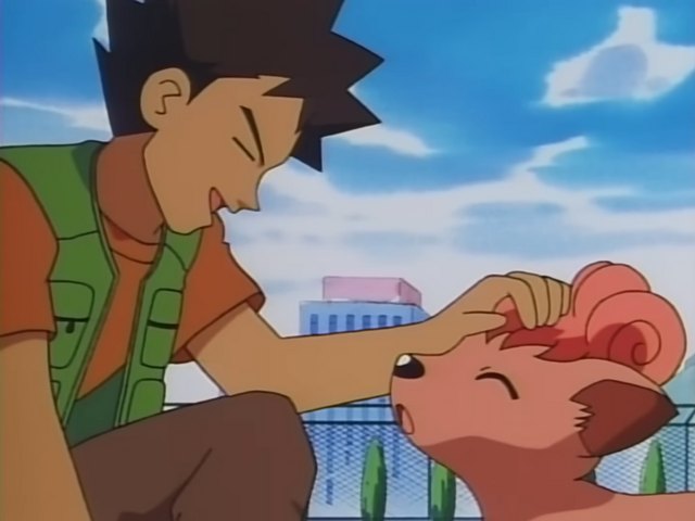 Brock and the Vulpix he looked after for Suzie