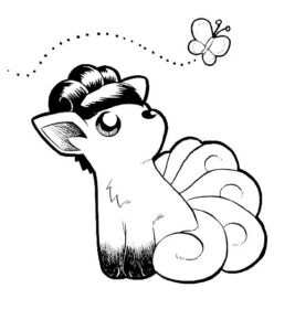 Enta's Vulpix, his first Pokémon, in the Battle Frontier manga
