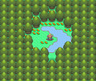 Cresselia on Fullmoon Island, before it takes flight.