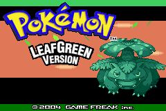 LeafGreen’s title screen.
