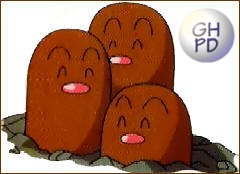 Dugtrio in the original Gengar’s Pokédex
