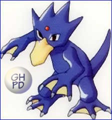 Golduck in the original Gengar’s Pokédex
