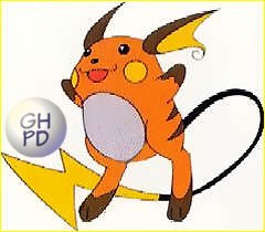 Raichu in the original Gengar’s Pokédex