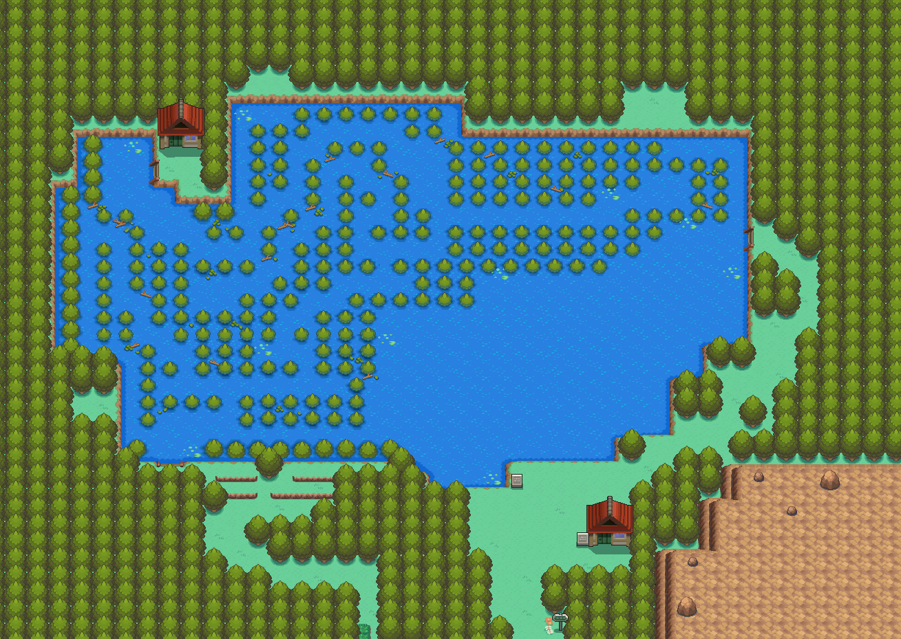 The Lake of Rage, home of the Red Gyarados.