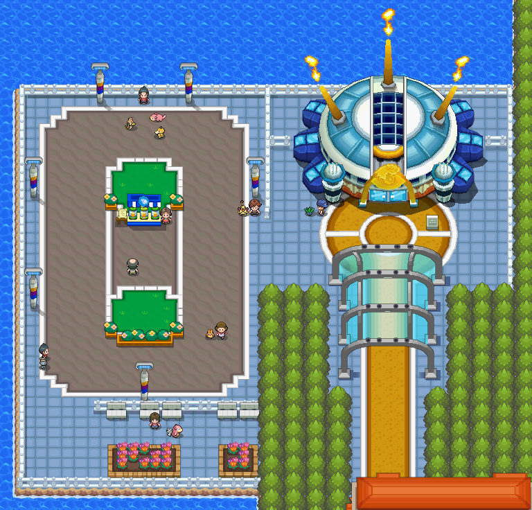The Pokéathlon Dome, north of Goldenrod.